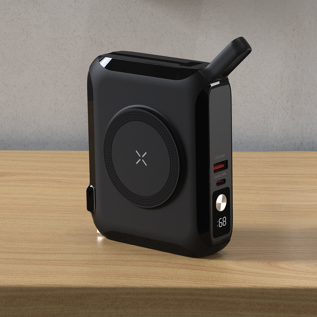 PRO, univerzalni putni punjač laptop pomoćna baterija, 15.000 mah, pd 65w, sa magnetom, crna