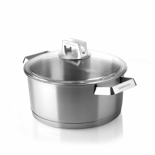 MEHRZER Šerpa plitka 24cm sa poklopcem PREMIUM INOX 18/10, 4,4L