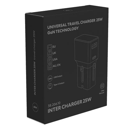 Univerzalni putni zidni punjač, 25w INTC