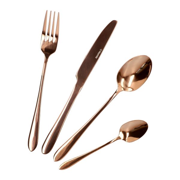 Pribor za jelo ABELE 16kom-Copper-HOMLA