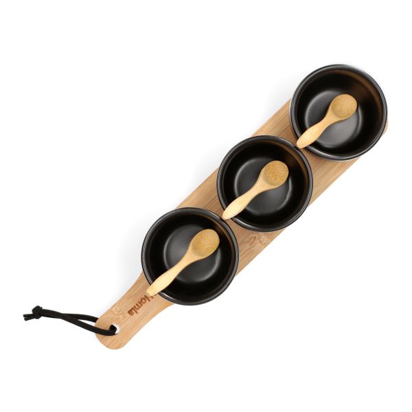 Bowl SET FINCAN 32x8cm 3pcs - Black HOMLA