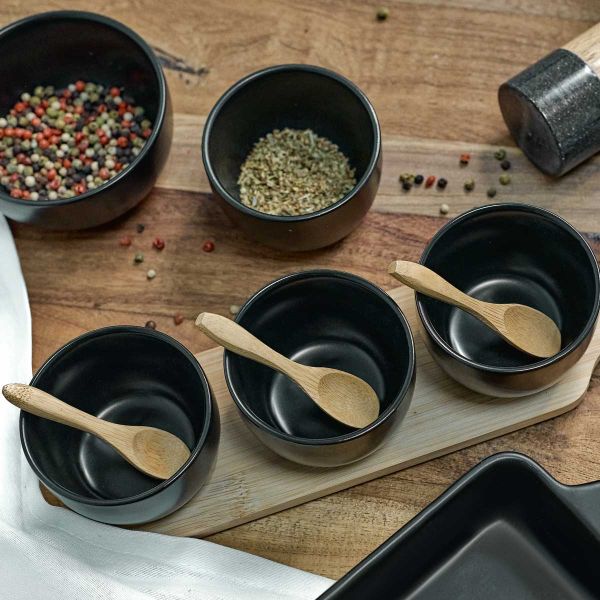 Bowl SET FINCAN 32x8cm 3pcs - Black HOMLA