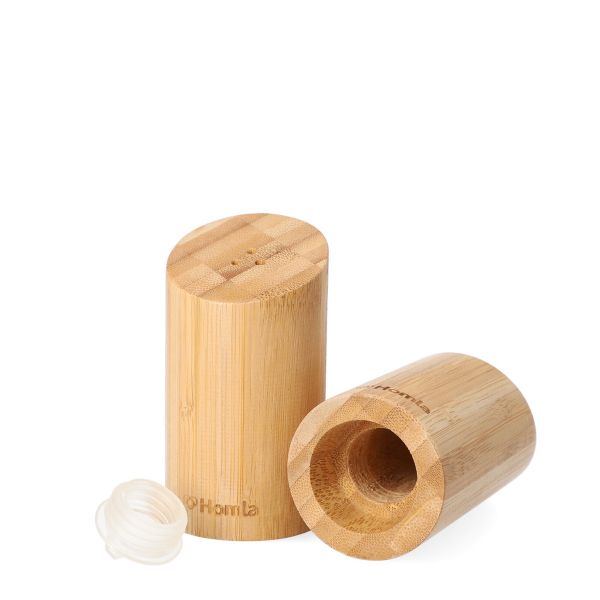 Posuda za so i biber SET BAMBOU 5x9cm 2kom -Natural HOMLA