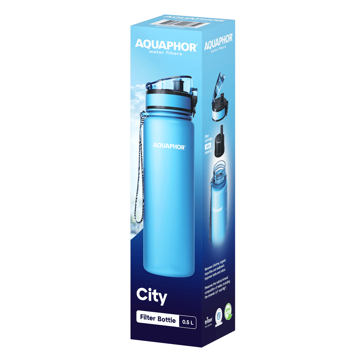 AKVAFOR FLAŠA ZA VODU CITY 500 ml