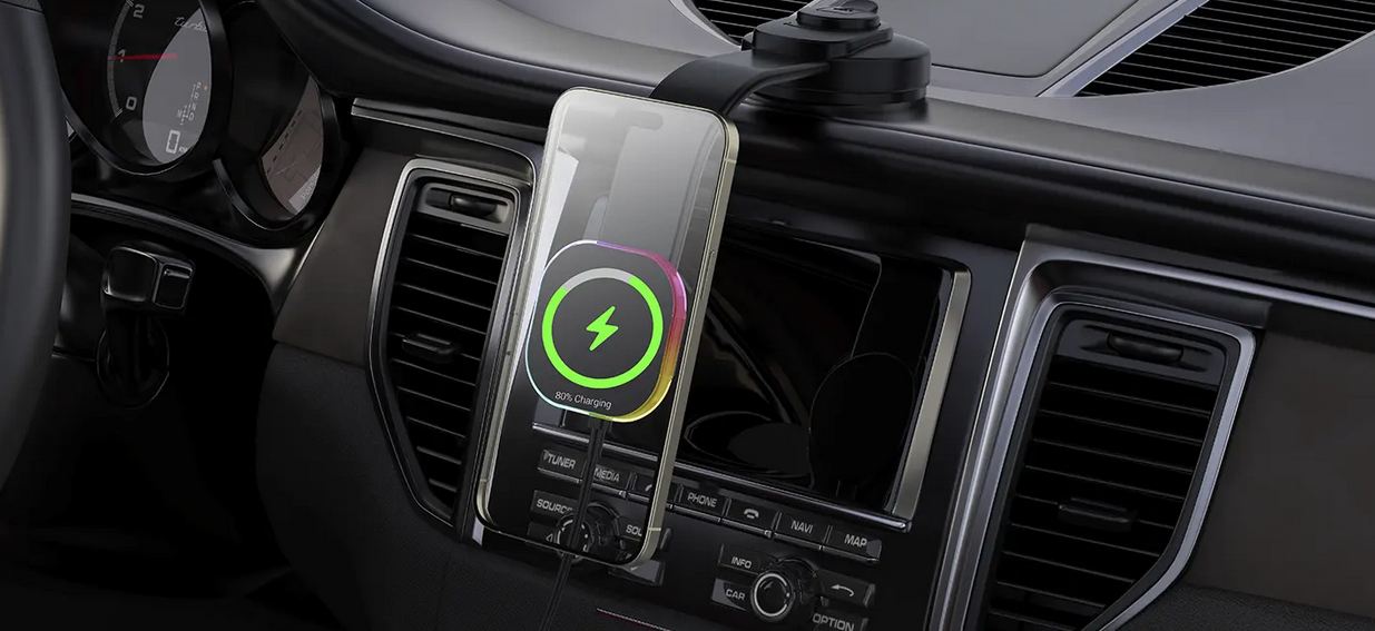 Držač i bežični punjač mobilnih telefona za automobil, 15w HK