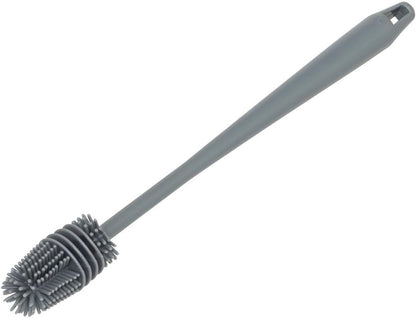 FIVE BOTTLE WASHING BRUSH 3.5X3.5X33.5 RUBBER GREY