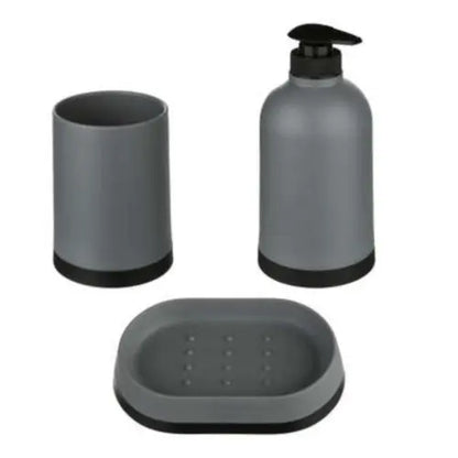 FIVE KUPATILSKI SET ENTREE DE GAMME 7,5X7,5X16CM PP SIVA
