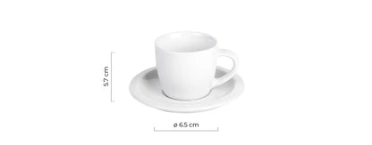 MOMENTO MINI, šolja za espresso sa tacnom od fine keramike, 100 ml, bela AP