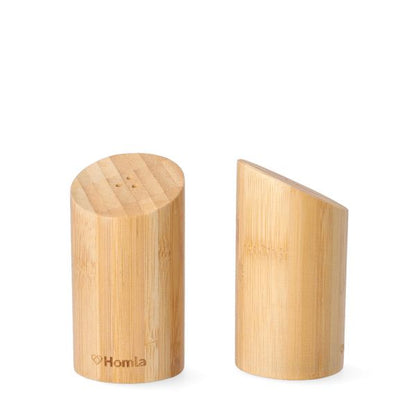 Posuda za so i biber SET BAMBOU 5x9cm 2kom -Natural HOMLA