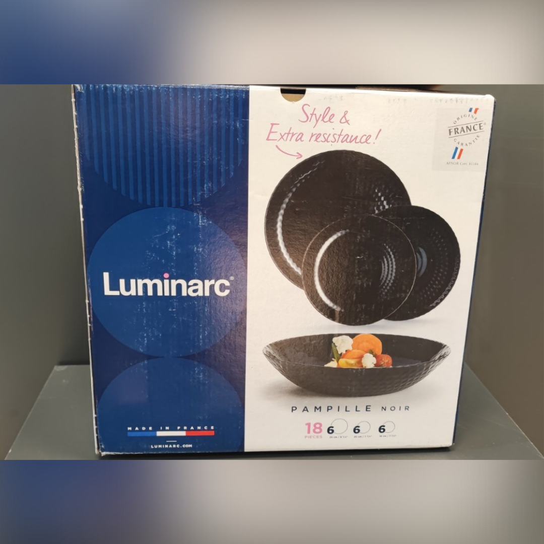 LUMINARC PAMPILE CRNI SET 18/1